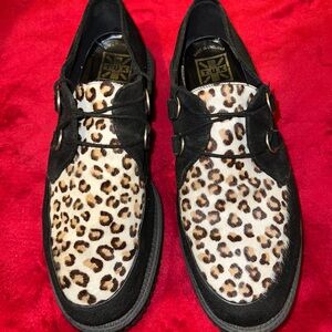 T.U.K. Vintage 80’s Creepers  w/Faux Leopard Fur